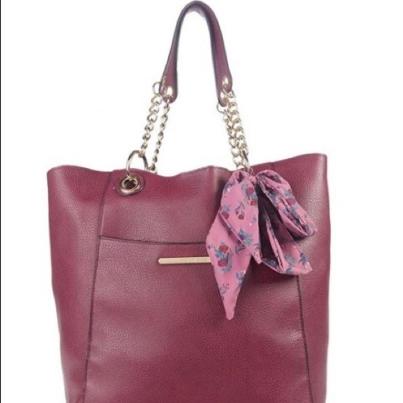 Steve Madden Handbags | NWT/ Bwilde Flat Tote Wine – Womens - Picture 2 of 4